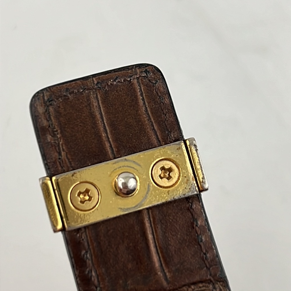 Givenchy Wallet Bi-Fold Canvas/Crocodile Embossed… - image 5